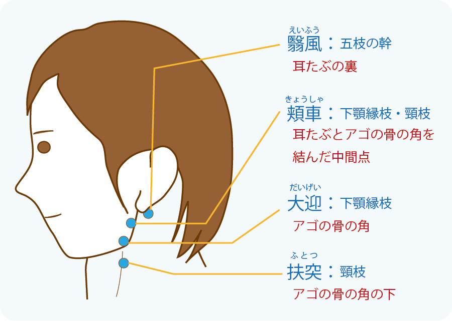 顔面神経麻痺のセルフケアによいつぼ-横